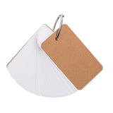 Maxbell Maxbell 4Pcs Index Cards with Ring 400 Sheets Removable Flash Cards with Binder Ring Brown Cover