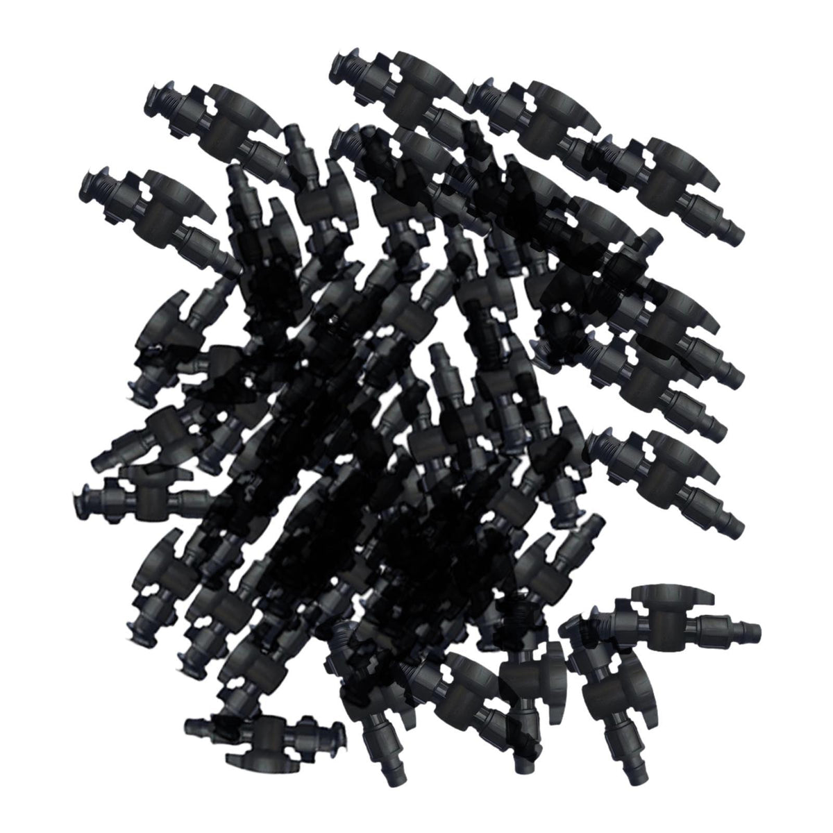 Maxbell 100Pcs Drip Irrigation Tubing Coupling Fittings Practical Drip Nut Lock