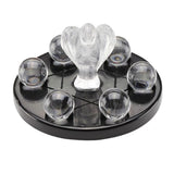 Maxbell 3D Crystal Qixing Array Ornament Cut Glass Miniature Desktop Decor White
