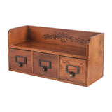 Maxbell Wooden Storage Box Home Desk Office Organizer for Hardware Hairpin Cosmetics