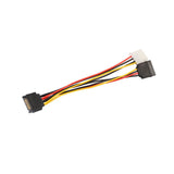 Maxbell 4x15 Pin Sata Male to Sata Female and 4Pin LP4 Power Splitter Y Cable 18cm