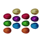 Maxbell Maxbell 12 Pieces Fillable Easter Eggs Toy Egg Basket Colorful Easter Decorations Glitter