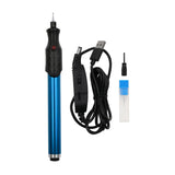 Maxbell Electric Engraving Pen Adjustable DIY Crafts Wood Professional Engraver Tool Blue