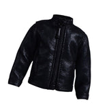 Maxbell Fashion 1/12 PU Leather Jacket Miniature Clothing for 6" Action Figures Accs Black