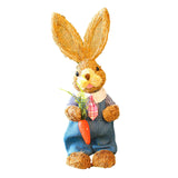 Maxbell Straw Bunny Figurine DIY Material Pack Party Supplies Rabbit Statue for Boys Style D