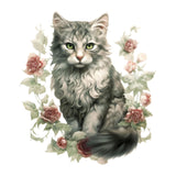 Maxbell Toilet Sticker Cat Pattern Cute Toilet Seat Cover Decal for Restroom Bedroom
