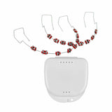 Maxbell Temporary Tooth Decoration with Box Orthodontist Explain Props Ligature Ties red