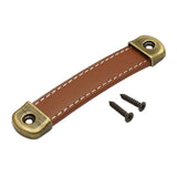 Maxbell PU Leather Luggage Handle Handle Replace Cabinet Pulls Khaki Brown