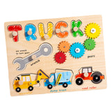 Peg Puzzles Learning Toys Wooden Busy Board for Boy and Girls Preschool Gift Tool Car Busy Board