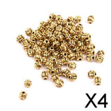 Maxbell 4x100pcs Gold Alloy Pumpkin Spacer Beads 4mm