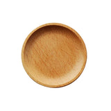 Maxbell Tea Serving Tray Food Dish Fruit Platter Dessert Wood Breakfast Plate Round - Aladdin Shoppers