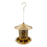 Maxbell Hanging Bird Feeder Iron Creative Bird Food Container for Porch Yard Outside Bird Pattern