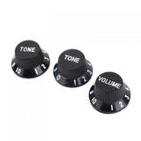Maxbell 2sets Speed Volume Tone Control knobs For Fender   Guitar White+Black