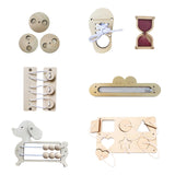 Maxbell Matching Board Fine Motor Skills Unpainted DIY Accessories Wooden Busy Board