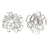 Maxbell 40Pcs Metal Square Buckle Connector for DIY Bag Craft Silver