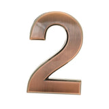 Maxbell 2pcs Copper Plastic Self-Adhesive Sticky Home Hotel Office Door Number Sign