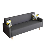 Maxbell Minimalist Nordic Sofa/Modern Style/1-3 Seats · Living Room/Strong Rubber Wood Frame Dark Gray Linen Fabric