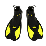 Maxbell Kid Adult Full Foot Short Fins Scuba Diving Swim Training Flippers Yellow L - Aladdin Shoppers