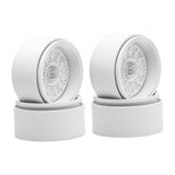 Maxbell 4 Pieces Wheel Rims Replacement for 1:10 1:12 RC Remote Control Vehicles Toy White