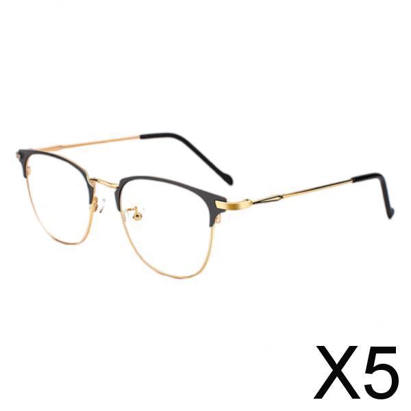 Maxbell 5xBlue Light Blocking Glasses Clear Lens Metal Frame for Sleep Better Gold