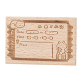 Maxbell Wood Mounted Rubber Stamp Lightweight Versatile for Drawing Painting Journal Style D