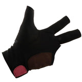Maxbell Snooker Billiard Cue Glove Pool Open Left Hand Three Finger Glove Black