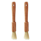 Maxbell 2 pieces Wooden handle Oil Brush Baking Bakeware Bread Cook Pastry BBQ Brush
