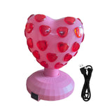 Maxbell Disco Ball Lamp Portable RGB LED Strobe Light for Stages Room Happy Birthday pink love heart