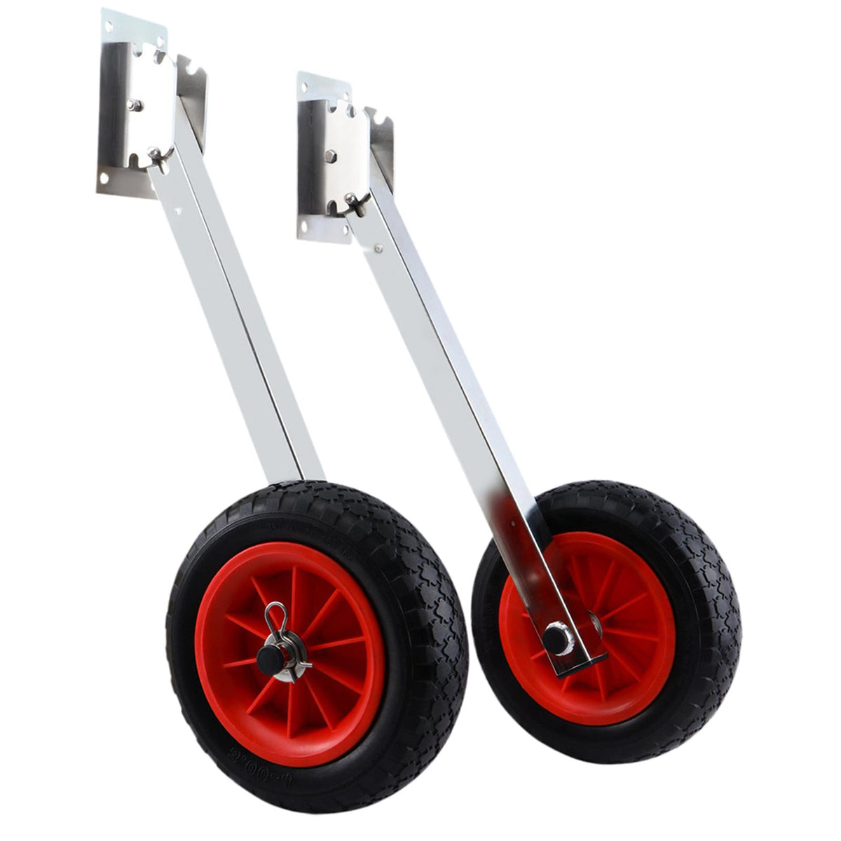 Maxbell 2Pcs Inflatable Boat Launch Wheels for Kayaks Rowboats Sailing Dinghies Variable Angle