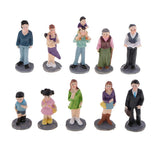 10Pcs Resin Model Figures Character People Sand Table Model Scene Building Accessories - Aladdin Shoppers