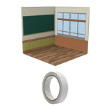 Maxbell 1:12 Backdrop Organizer Display for Action Figures Ob11 BJD Dolls Models Car Classroom