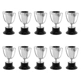 Maxbell 10Pcs Mini Award Trophies Cup Small Trophy for Appreciation Gifts Game Prize Argent