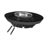 Maxbell Electric Fondue Pot Set EU Plug Kitchen Gadgets for Dippings Entrees Candies Black