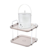 Maxbell Maxbell Beverage Dispenser with Spigot with Storage Rack for Party Household Kitchen 3.5L white