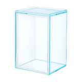Maxbell Clear Display Case Clear Acrylic Display Box for Bedroom Jewelry Office Desk Blue