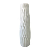 Maxbell Tall Floor Vase Stylish Rustic Flower Vase for Living Room Dining Room Hotel White