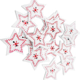 Maxbell 50pcs Wooden Printed Snowflake Christmas Buttons for Clothing Embellishments