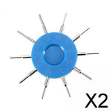 Maxbell 2xHigh Accuracy Glasses Hole Measuring Tool Eyeglass Repair Tool 10 Size