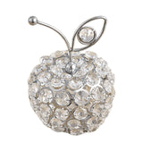Maxbell Maxbell Fruit Statue Ideal Gift Artificial Fruit Figurine for Kitchen Table Bookcase Apples Silver