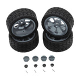 Maxbell RC Wheels Tires Kit Upgrade Accessories RC Rubber Tires for 144001 1:10 1/14 Gray