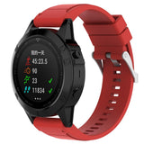 Maxbell 2xSilicone Wrist Band Replacement Strap for Garmin Fenix 5x Smart Watch Red