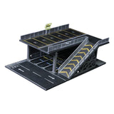 Maxbell 1/64 Parking Lot Diorama Micro Landscape Decor Decoration Showcase Organizer Style A