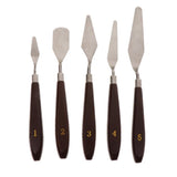 Maxbell 3D Printer Spatula Palette Knife Removal Tools Kit with Wooden Handle Brown