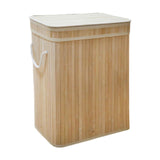 Maxbell Bamboo Laundry Basket Portable Dirty Clothes Hamper for Nursery Bedroom Dorm Wood