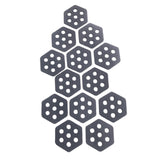 Maxbell 12Pcs Hexagon Surfboard Traction Pads for Grip Surf Surf Boards Skimboarding grey