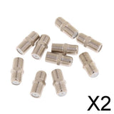 Maxbell 2x10X RG6 RG59 F Type Copper Female to Female Barrel Coaxial Coax Coupler