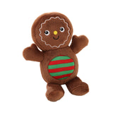 Festive Gingerbread Man Soft Throw Pillow for Bedroom Bed Holiday Dark brown