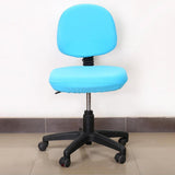 Stretch Soft Swivel Chair Slipcover Office Computer Chair Covers  Lake Blue