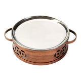 Maxbell Shallow Plate Home Multifunctional Fry Pan Dry Pot for Food Stewing Steaming 23cmx5.7cm