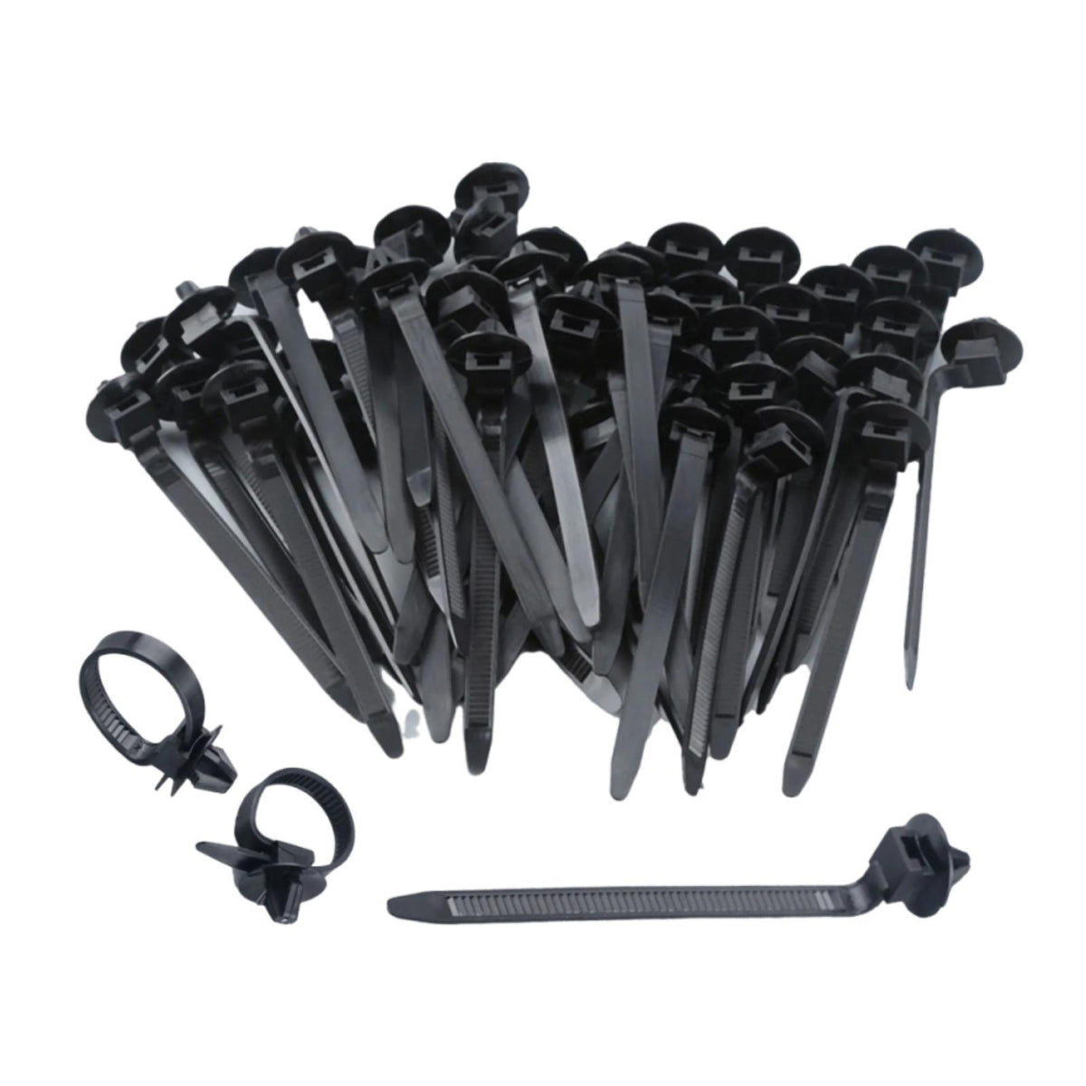 Maxbell Cable Zip Ties Push Mount Straps Set Lightweight Multipurpose